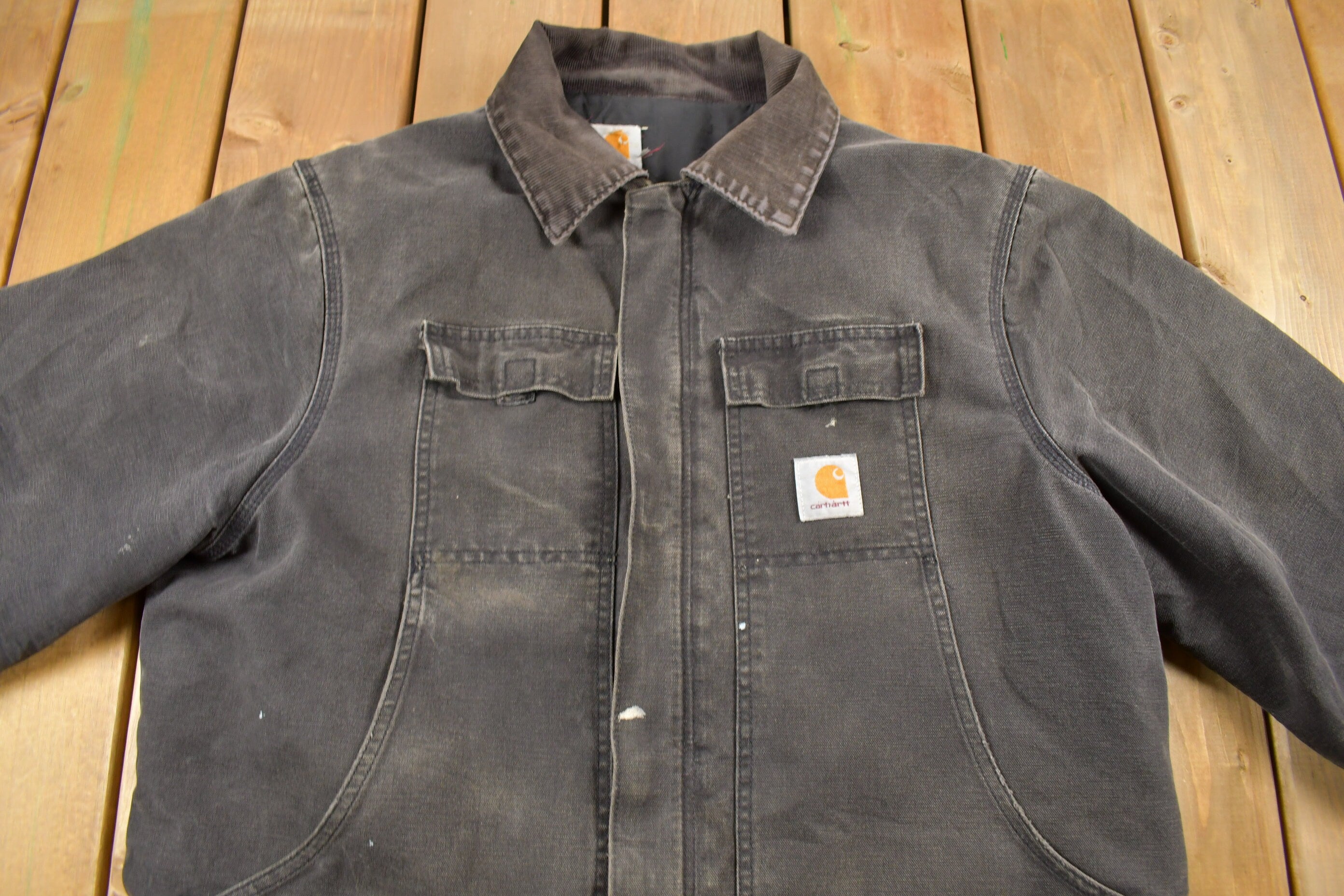 Vintage 1990s Carhartt Quilt Lined Work Jacket