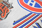 Vintage 1992 Montreal Canadiens NHL All Over Print Graphic T-Shirt