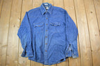 Vintage 1990s Blue Jean Button Up Shirt