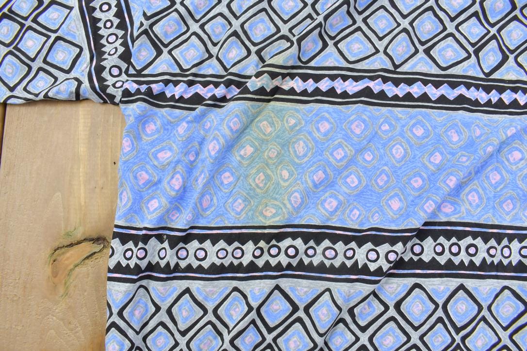Vintage 1990s Bluestone Sport Geometric Patterned T Shirt