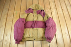 Vintage 1990s Trail Designs Reversible Down Puffer Jacket Men's Short Large  90s Coat  Outdoor  Winter  Insulated