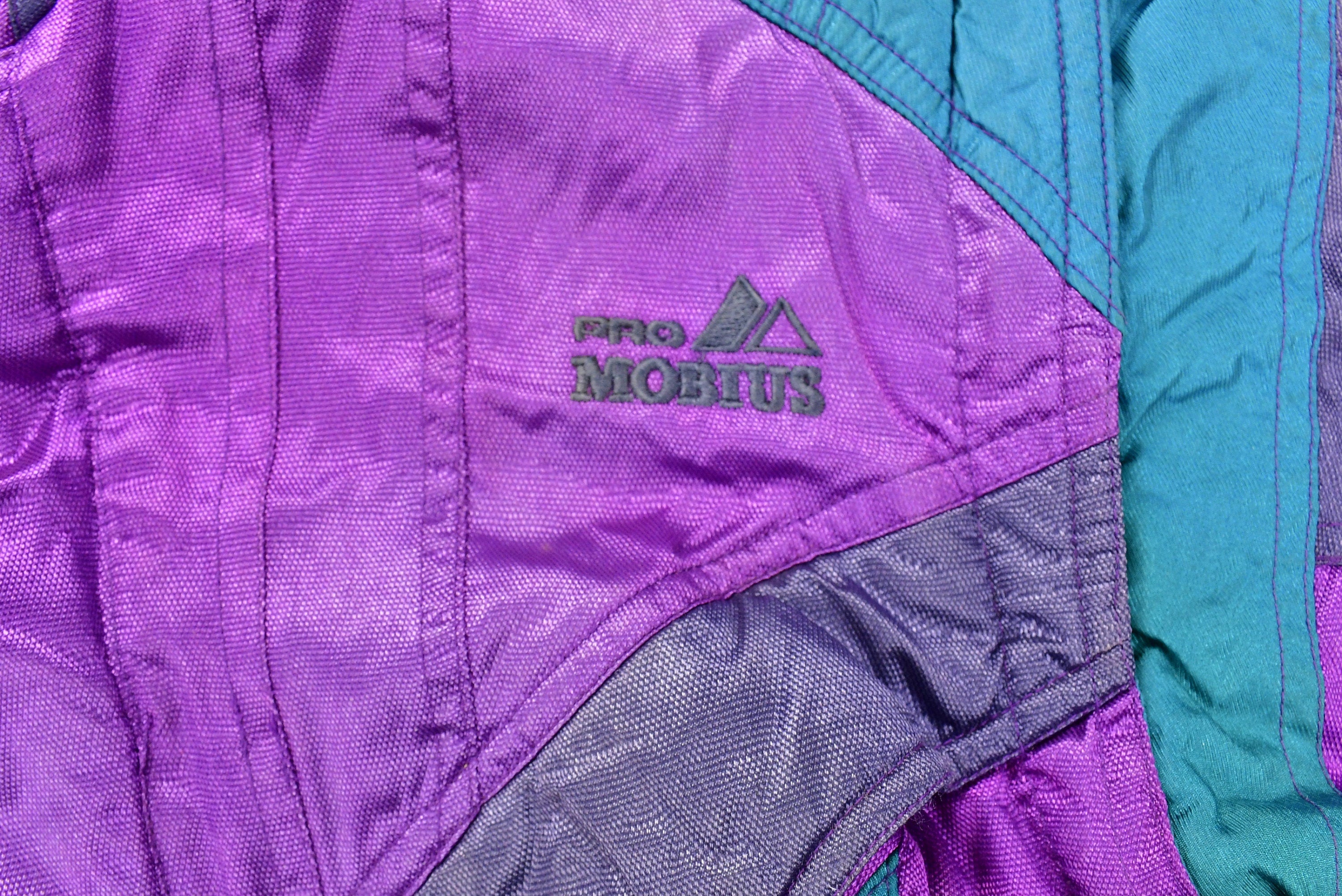 Vintage 1980s Mobins Color Block Windbreaker Women's Jacket