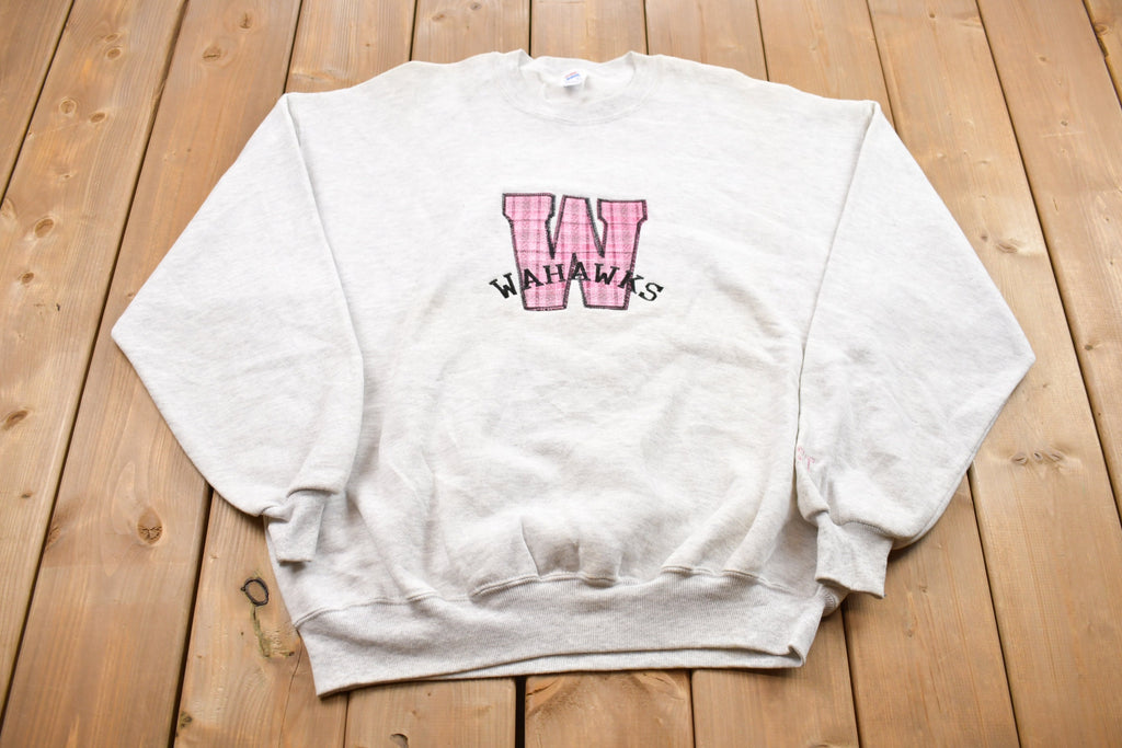 Vintage 1990s Iowa West High School Wahawks Crewneck Sweatshirt