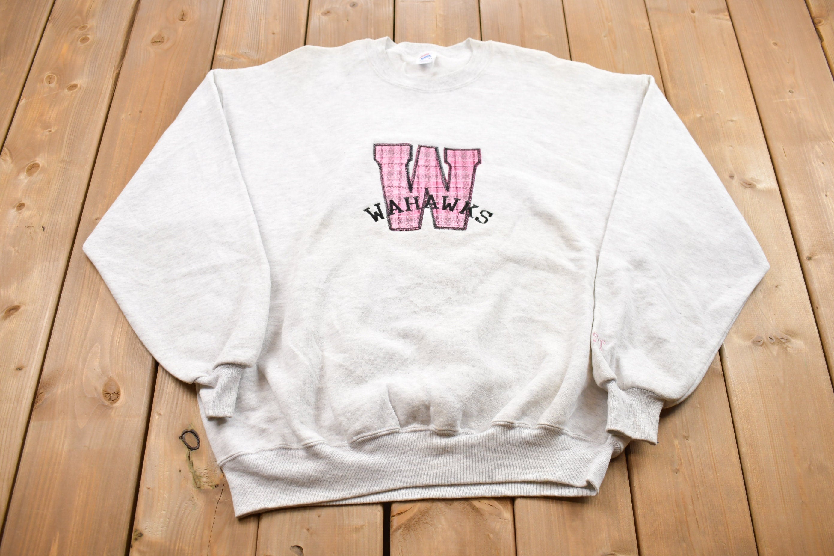 Vintage 1990s Iowa West High School Wahawks Crewneck Sweatshirt
