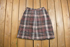 Vintage 1970s Jack Winters Plaid Skirt Size 27 x 22.5