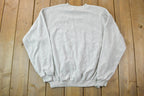 Vintage 1990s Up North Minnesota Pine Tree Fleece Crewneck Sweatshirt