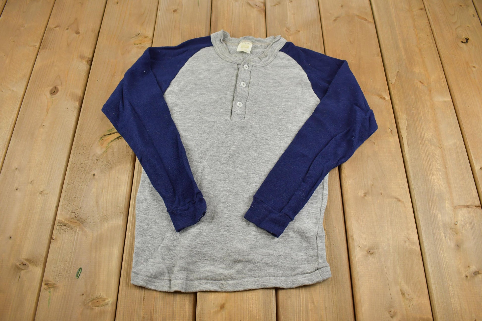 Vintage 1970s Sears Thermal Sweater Made In USA