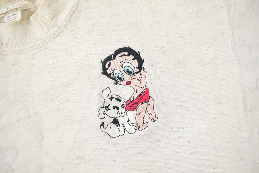 Vintage 1990s Betty Boop Embroidered Crewneck