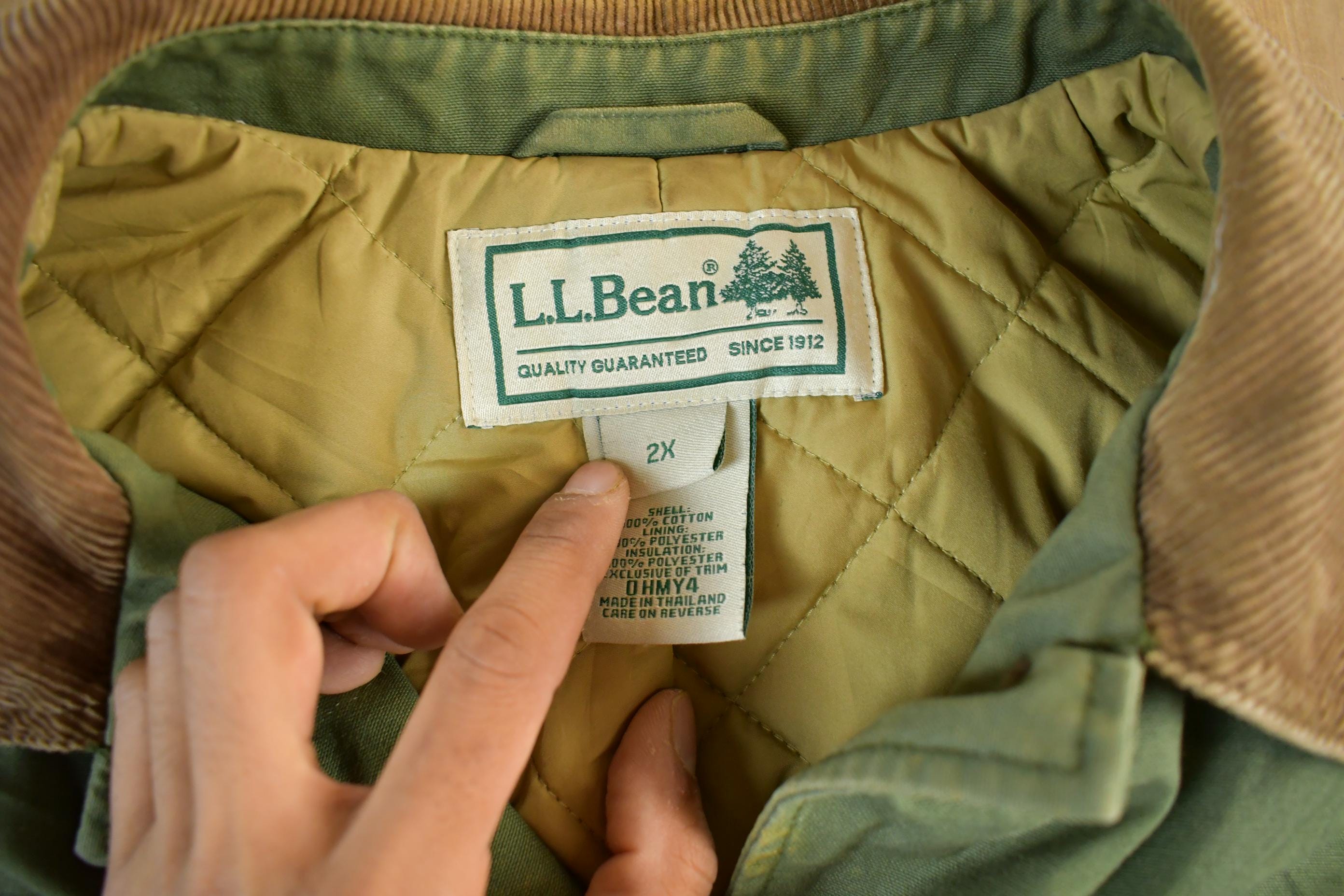 Vintage 2000s L.L Bean Quilt Lined Barn Chore Coat Women's 2XL