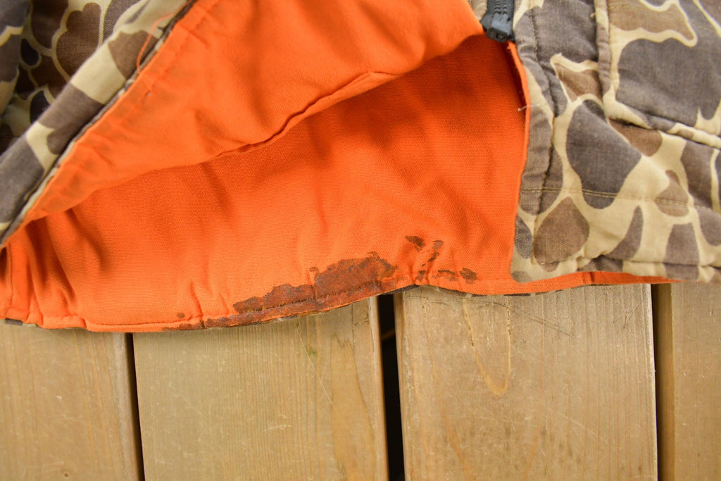 Vintage 1980s Walls Reversible Hi Vis Duck Camo Puffer Jacket Men's XL