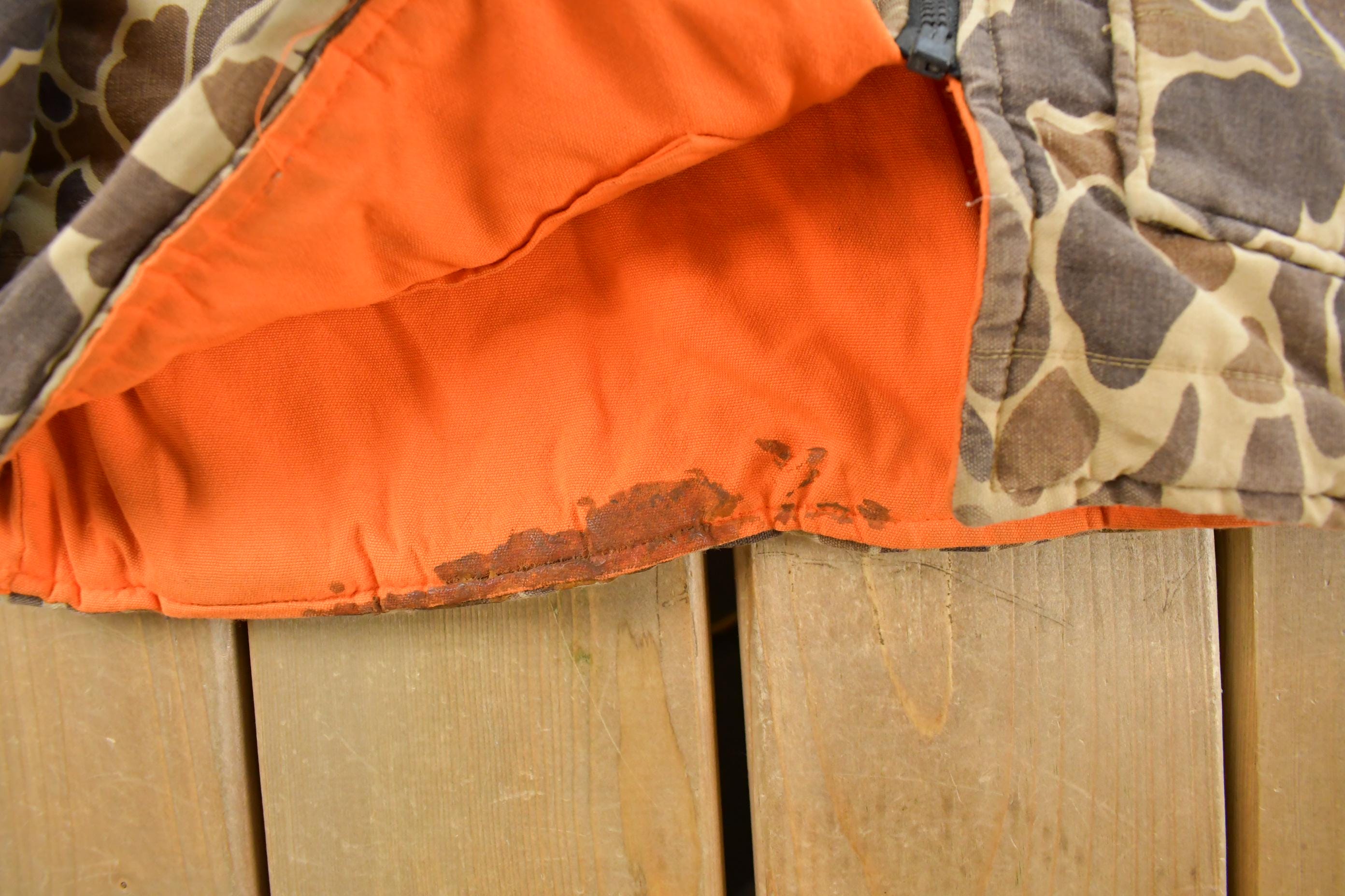 Vintage 1980s Walls Reversible Hi Vis Duck Camo Puffer Jacket Men's XL
