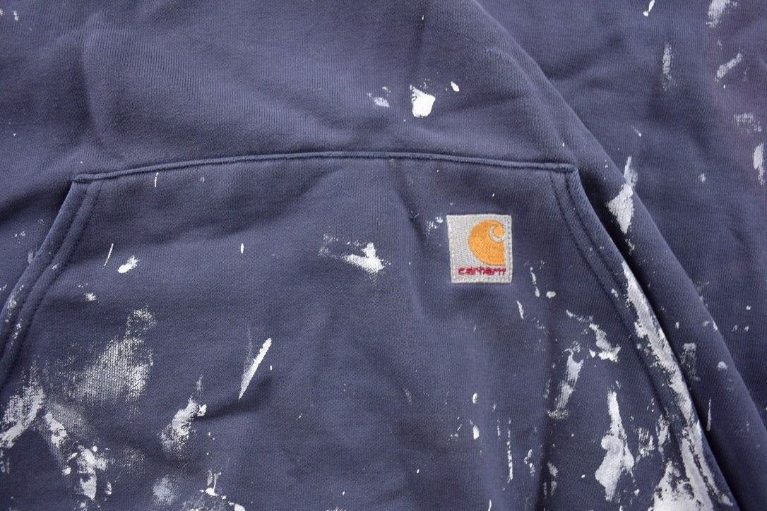 Vintage 1990s Carhartt Quarter Zip Up Hoodie Sweatshirt