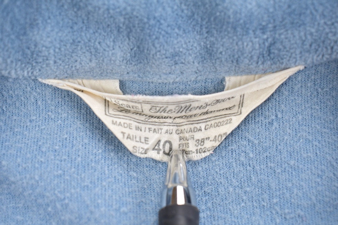 Vintage 1990s Sears Plaid Collared Sweatshirt