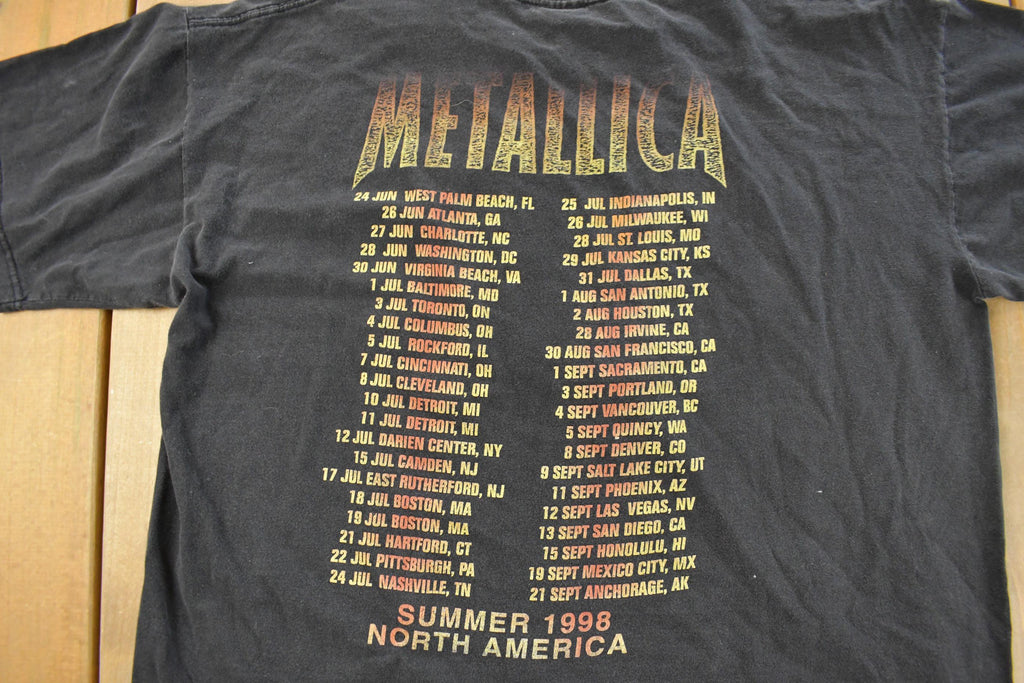 Vintage 1998 Metallica Reload Summer Tour Band T-Shirt Men's XL