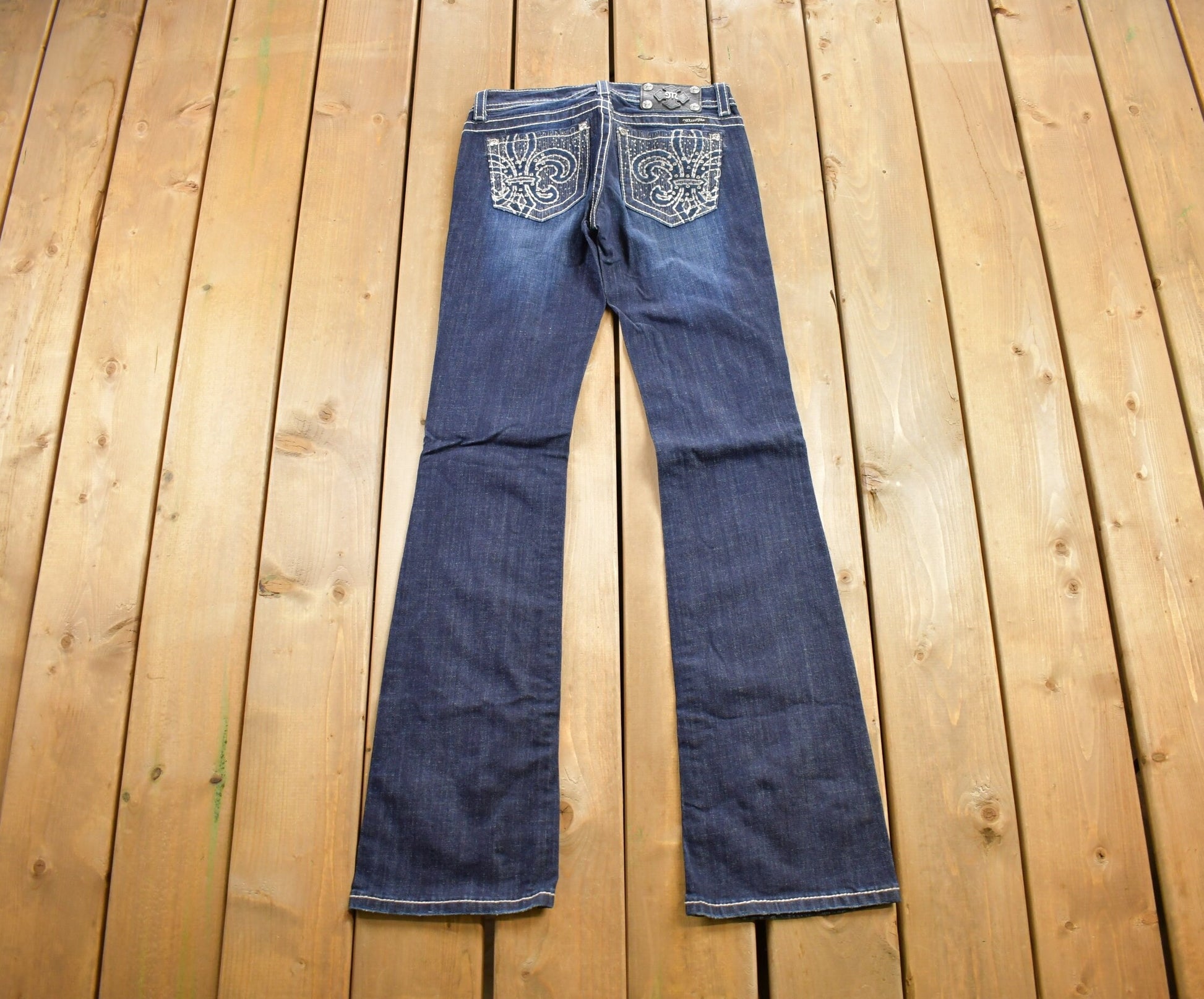 Vintage Y2K Miss Me Bedazzled Low Rise Jeans Size 26x34
