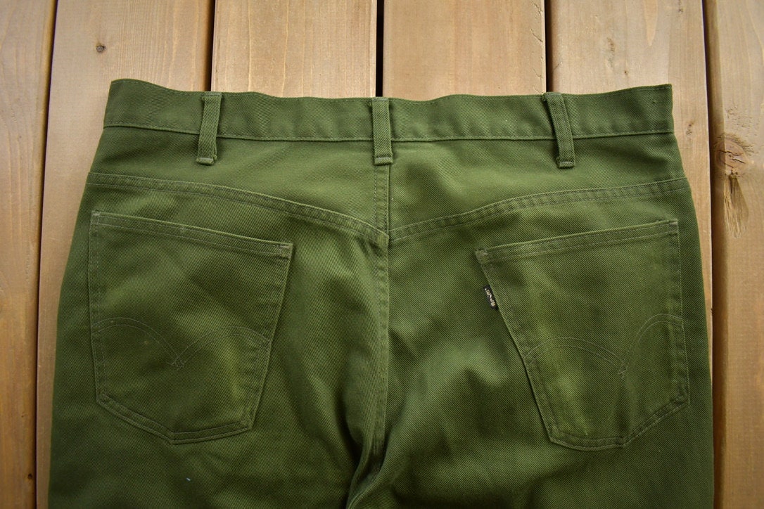 Vintage 1980s Levi's Green Pants Size 36x30