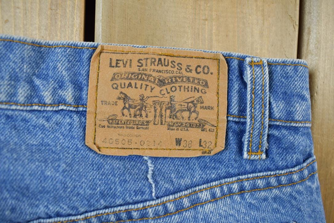 Vintage 1990s Orange Tab Levis Denim Jeans Size 34 x 31