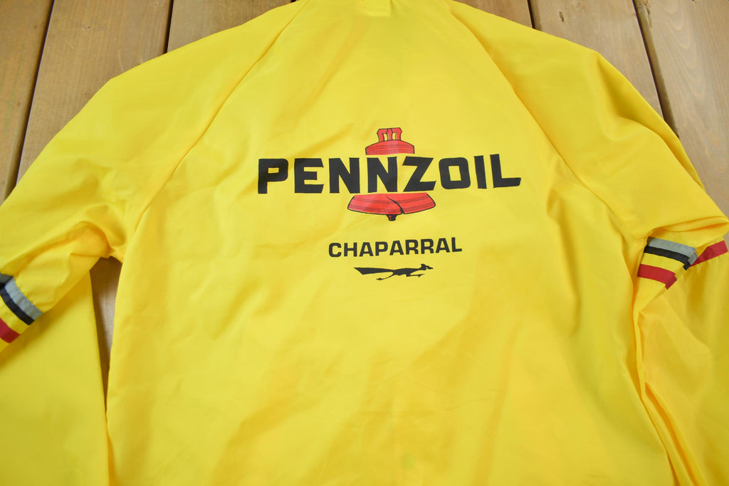Vintage 1980 Indy 500 Winner Penzoil Snap Button Windbreaker Jacket