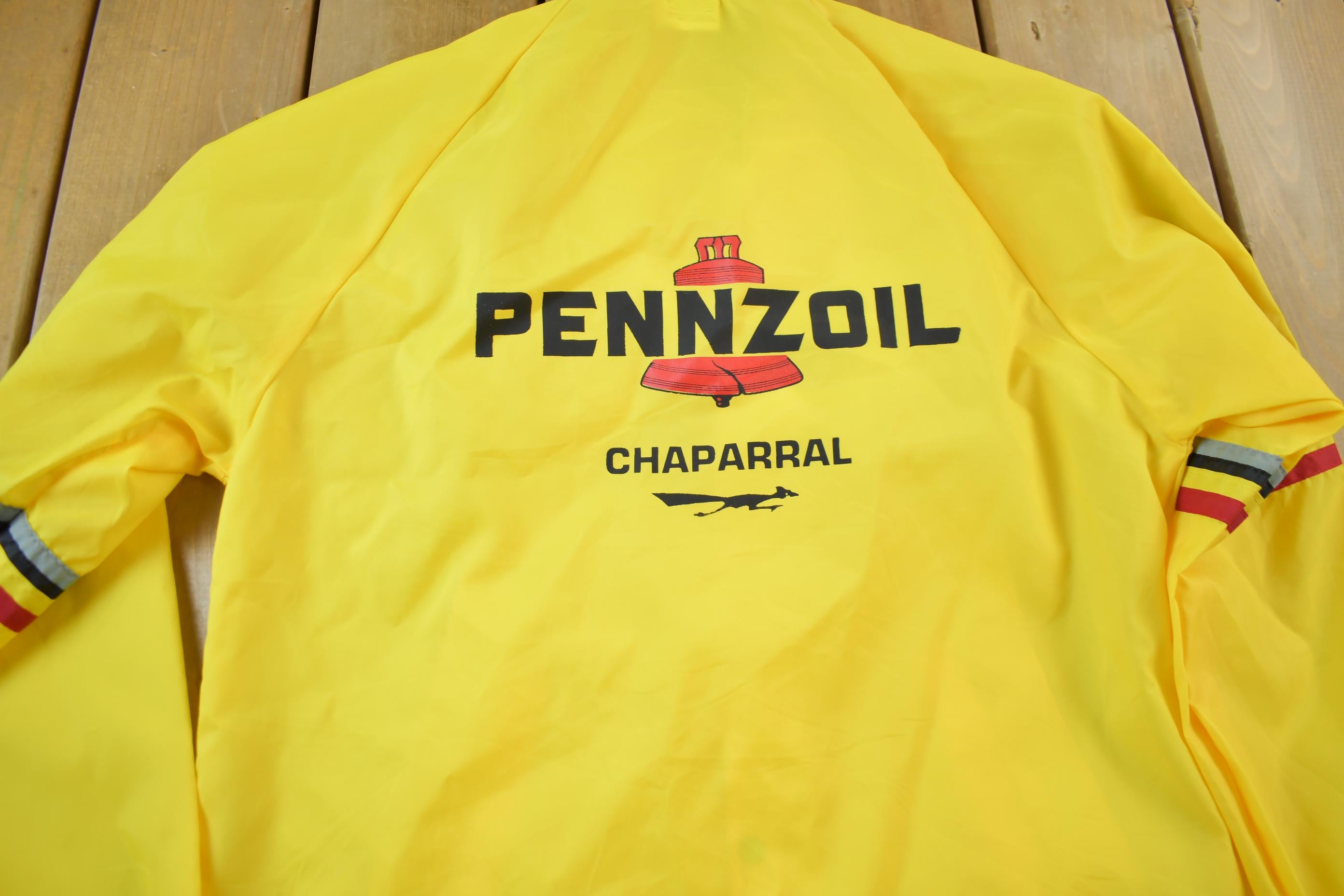 Vintage 1980 Indy 500 Winner Penzoil Snap Button Windbreaker Jacket