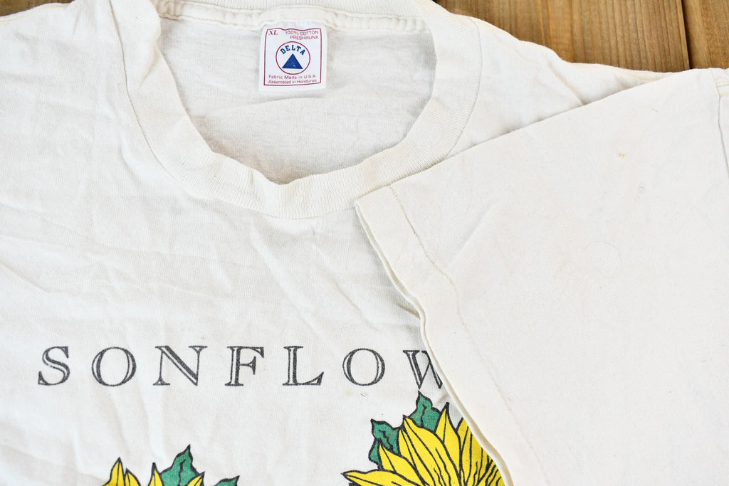 Vintage 1990s Messiahs Messengers Sonflowers Single Stitch Sunflower Graphic T-Shirt