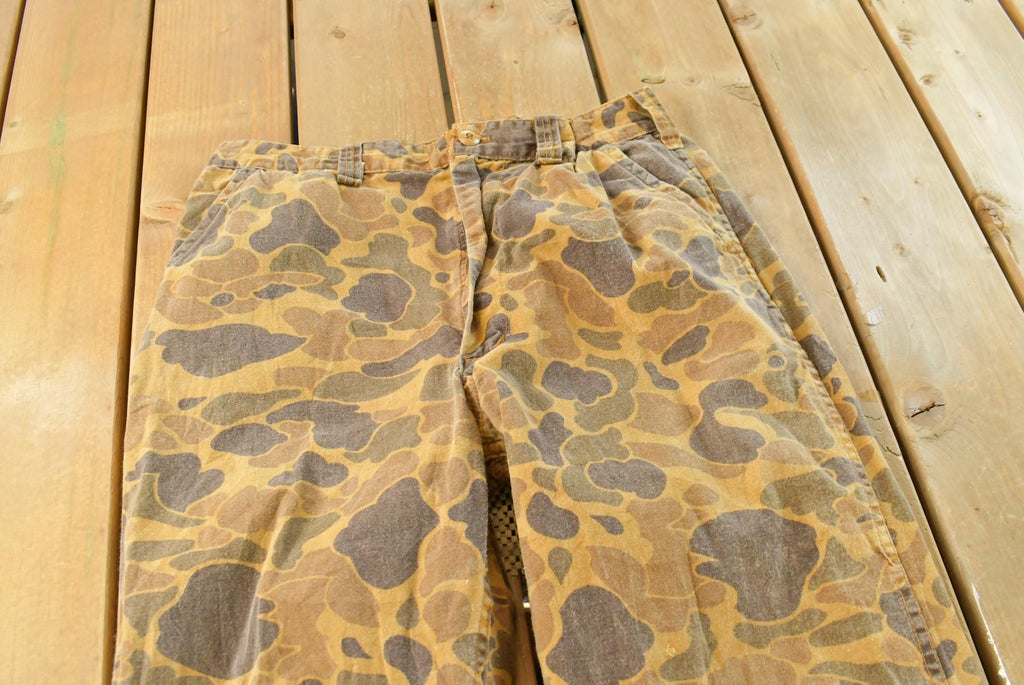 Vintage 1960s Saftbak Duck Camo Hunting Pants Men's 32 x 27