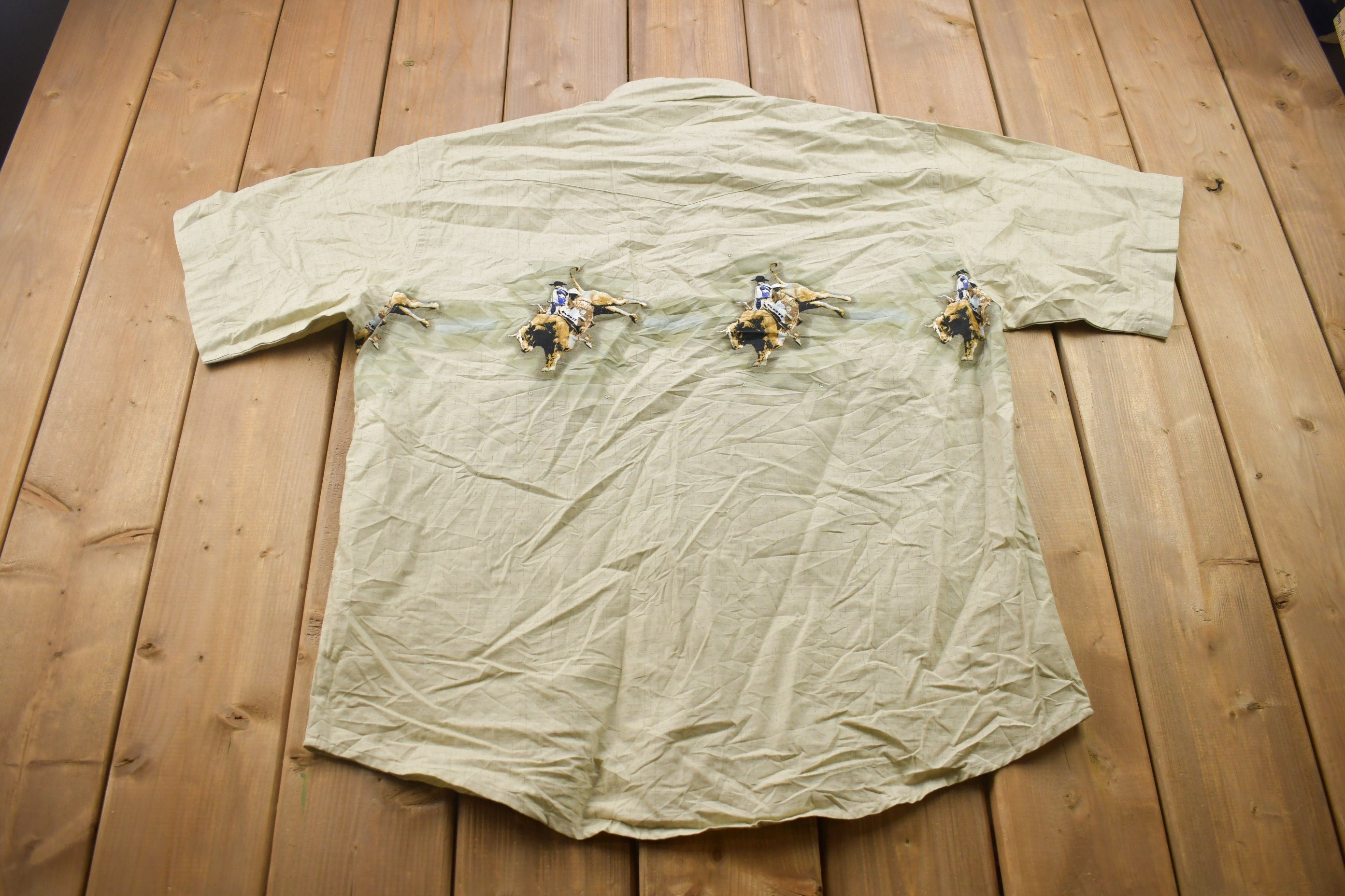 Vintage 1990s Wrangler Western Shirt Button Up Shirt