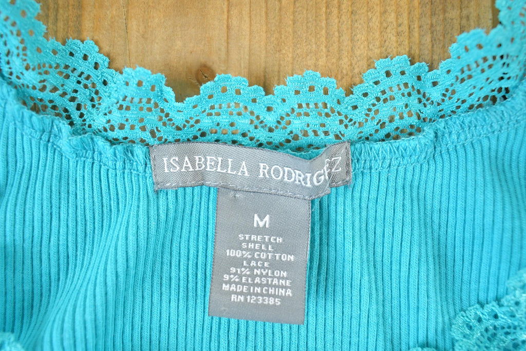 Vintage Y2K Isabella Rodriguez Souvenir Lace Tank Tops Womens XS