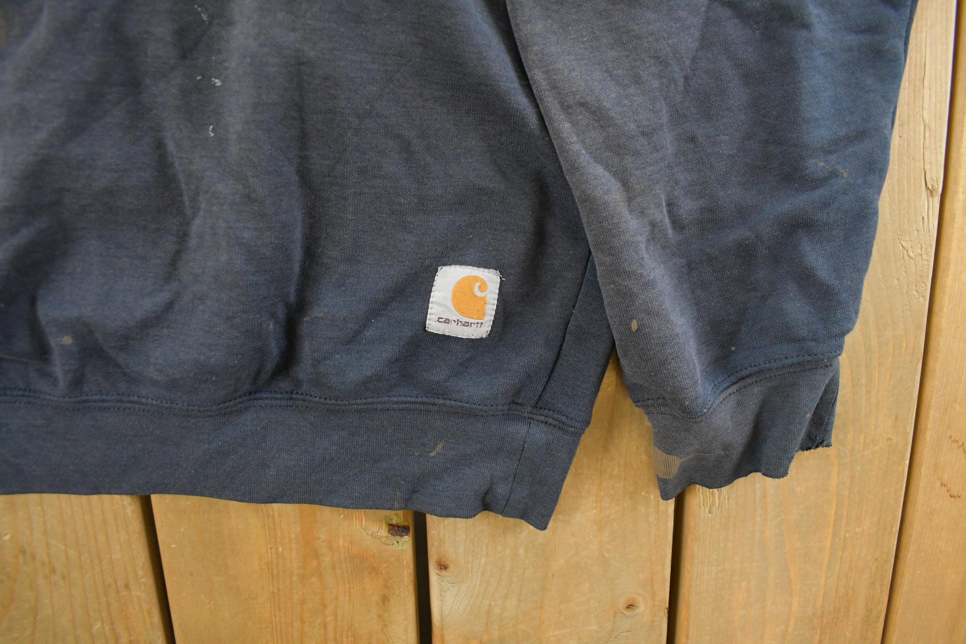 Vintage 1990s Distressed Carhartt Crewneck Sweatshirt Men's 2XL / Heavy Cotton / Sweatshirt / Workwear / Streetwear / Vintage Carhartt