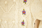 True Vintage 1970s Beldoch Popper Cable Knit Crewneck Sweater Women's L