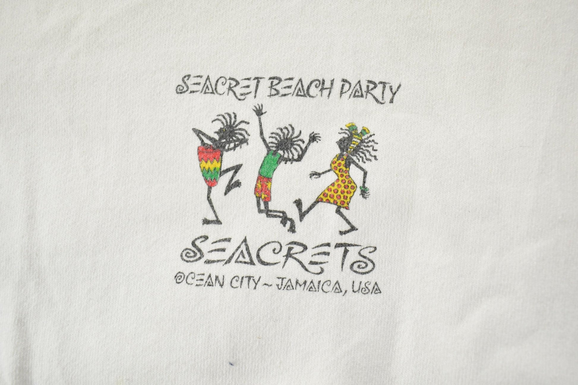 Vintage 1990s Ocean City Jamaica Seacrets Heavyweight Crewneck Sweatshirt / 90s Crewneck / Souvenir Sweater / Travel And Vacation