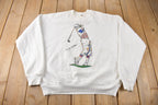 Vintage 1991 Willie Gibbons Golfing Graphic Crewneck Sweatshirt Made In USA