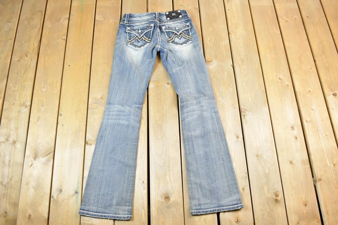 Vintage Y2K Miss Me Bedazzled Low Rise Jeans Size 26x31