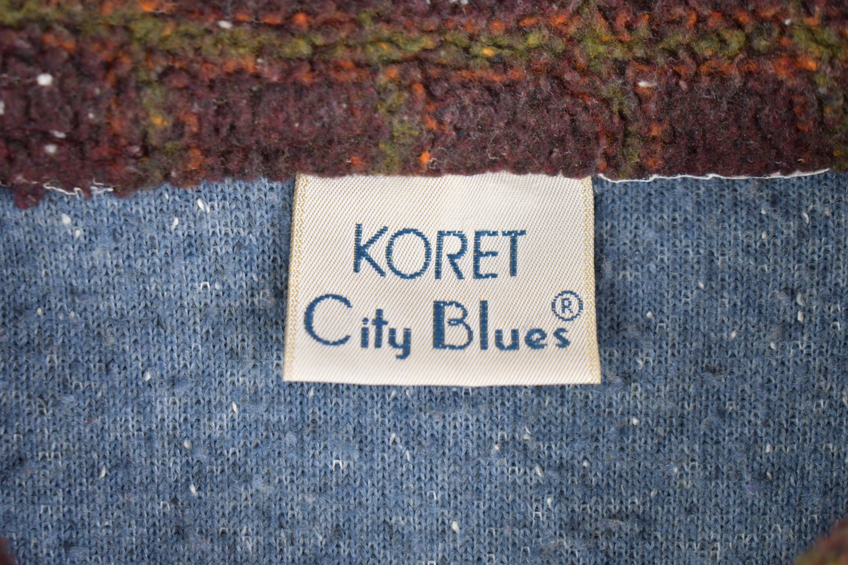 Vintage 1990s Koret City Blues Plaid Fleece Sweater