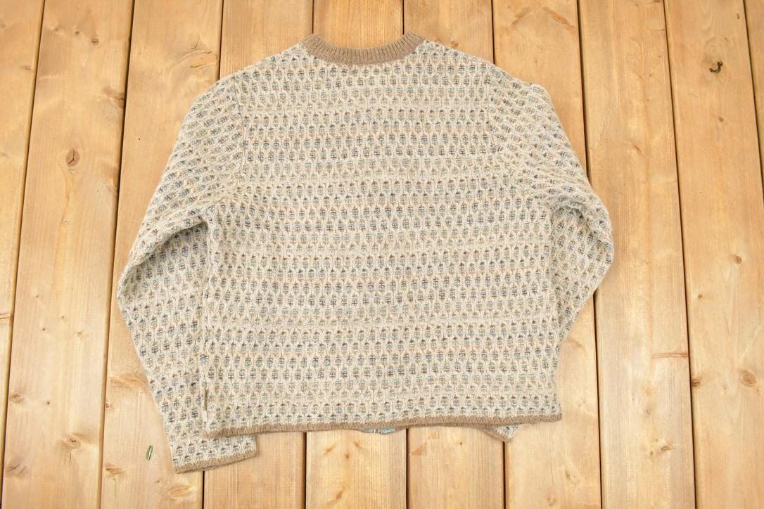 Vintage Y2K Woolrich Knit Cardigan Sweater Women's M / 2000s Knitted Sweatshirt / Vintage Preppy Knits