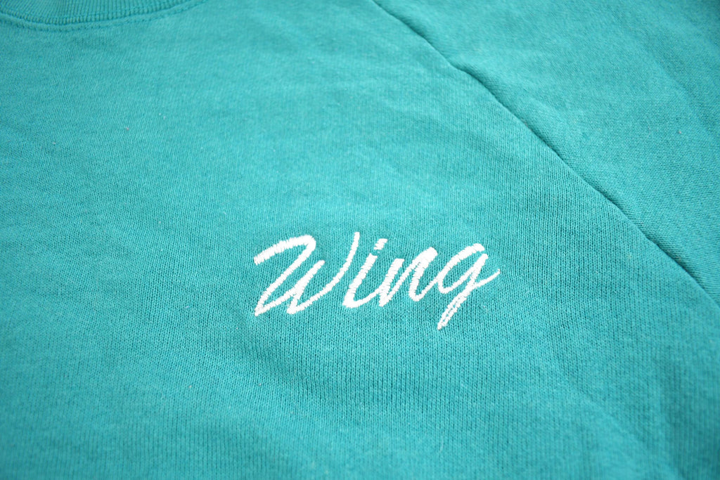 Vintage 1990s Wing Embroidered Crewneck Sweatshirt Made In USA