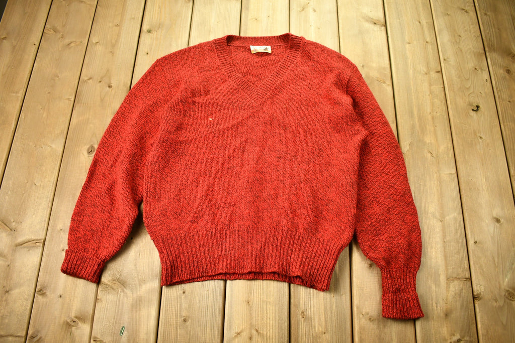 Vintage 1980s Lobo By Pendleton 100% Virgin Wool Knitted Crewneck Sweater