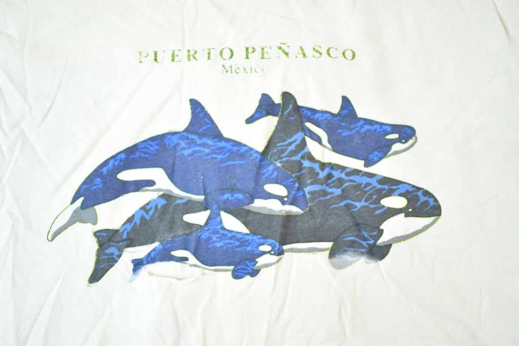 Vintage 1990s Puerto Penasco Orco Pod Souvenir T-Shirt Mens L