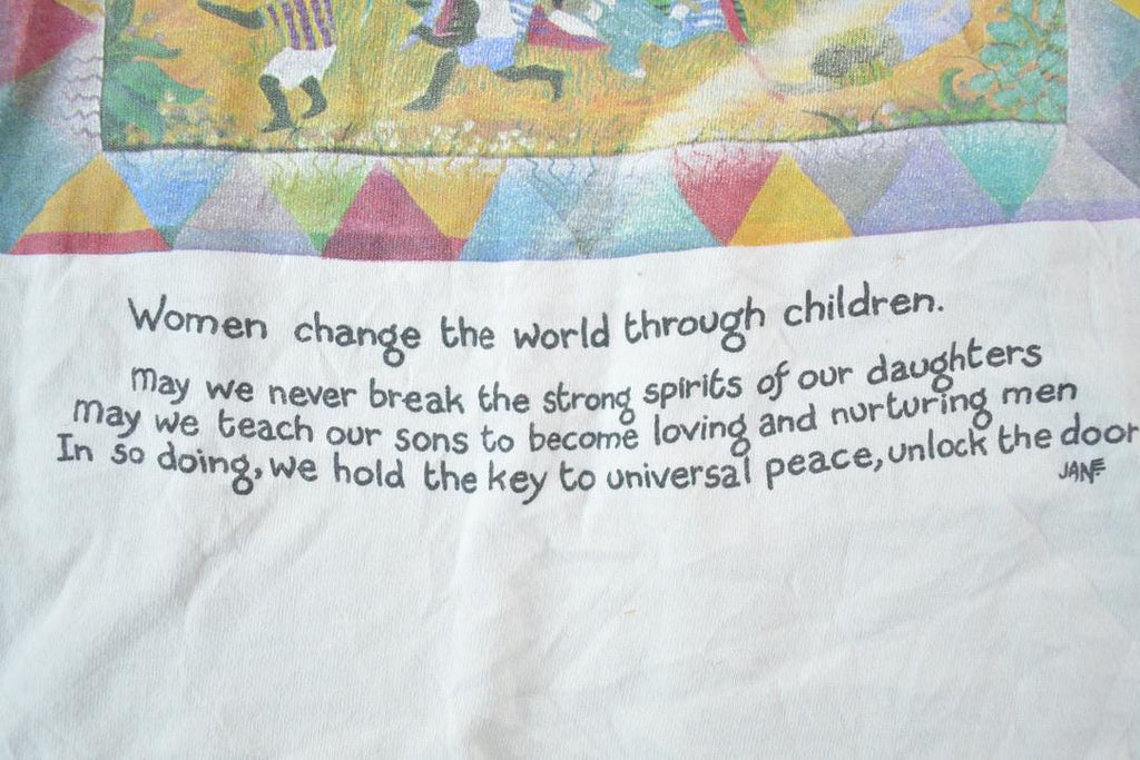 Vintage 1990s Women Change The World Mothers Souvenir Single Stitch T-Shirt Made In USA