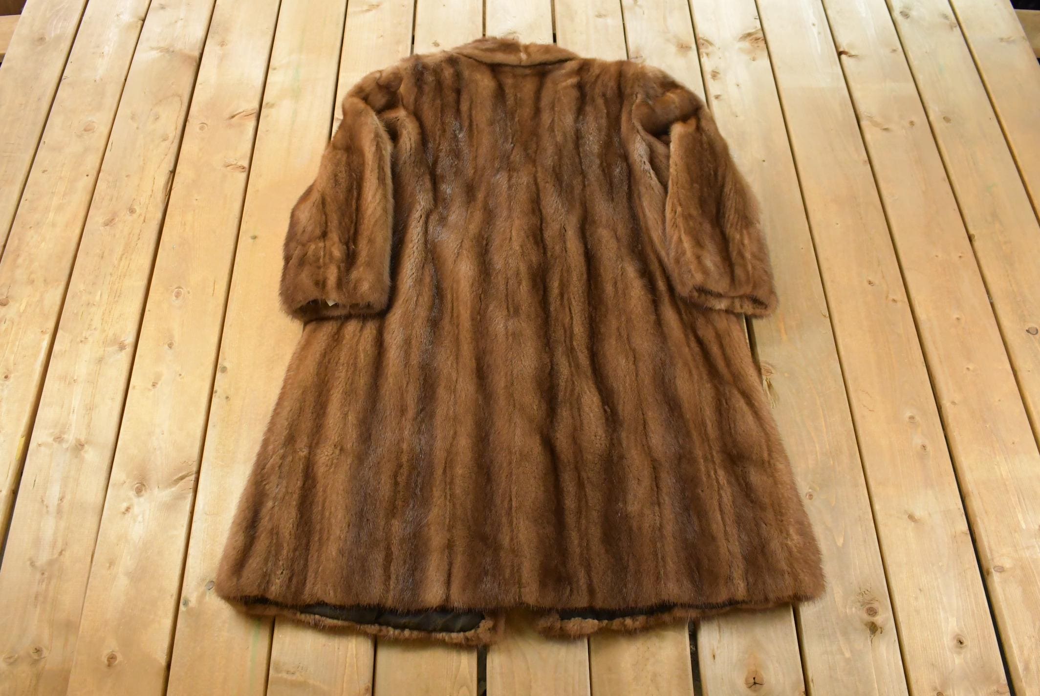 Vintage 1980s Mink Fur Coat Full Length Adult Large