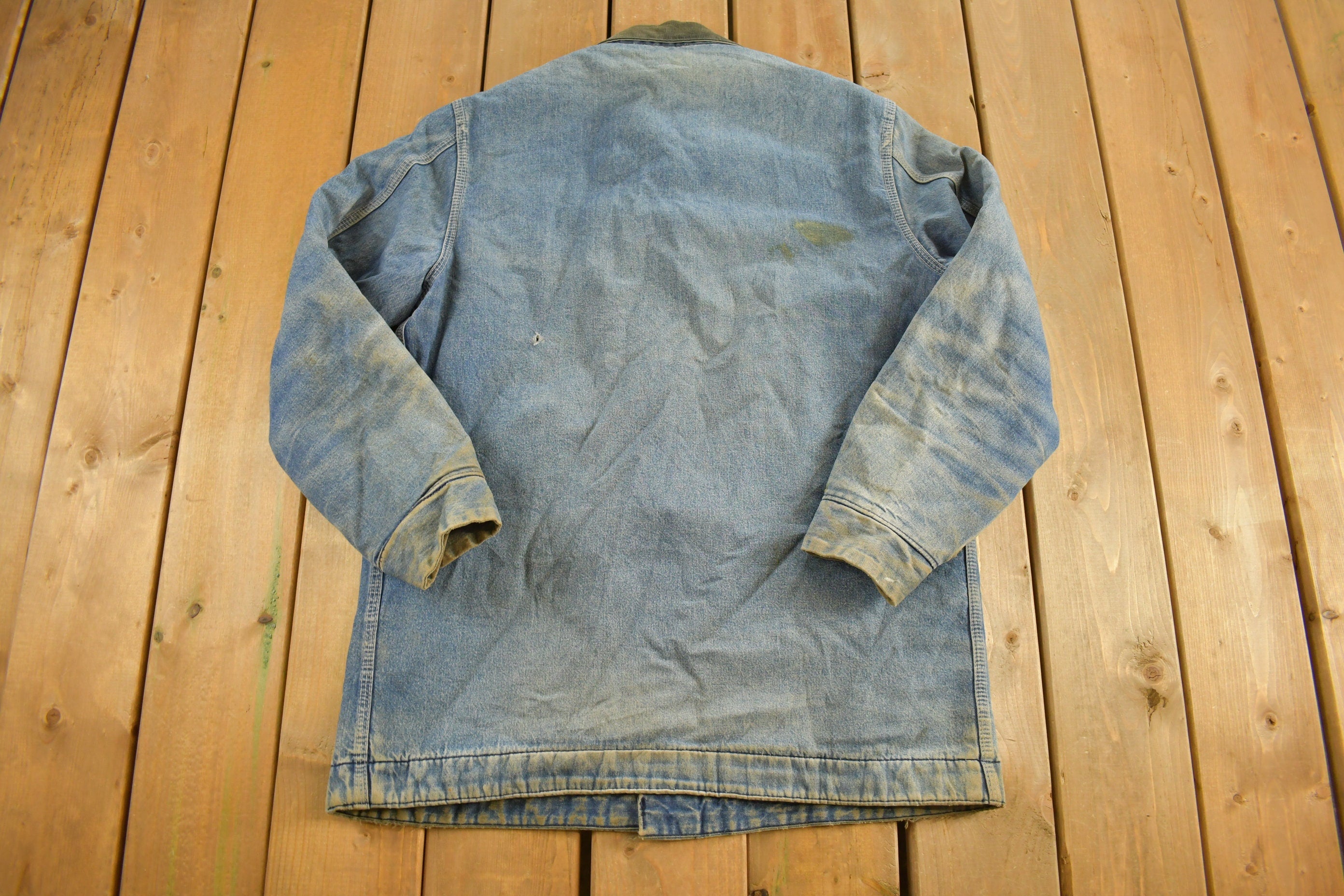 Vintage 1980s Work Leisure Sears Denim Jean Jacket
