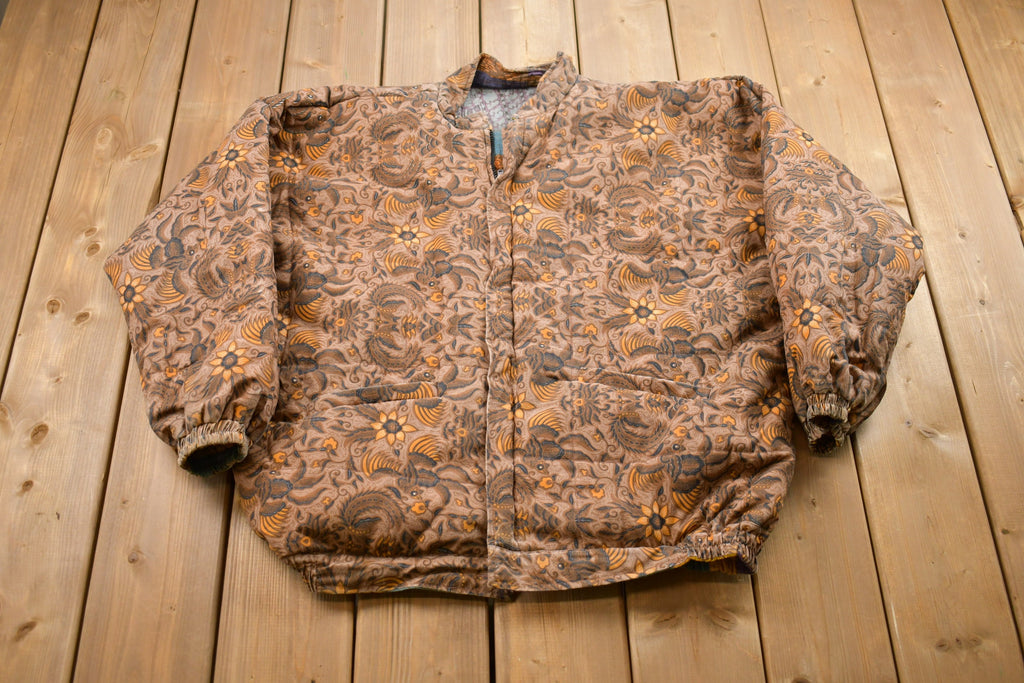 Vintage 1990s Patchwork All Over Print Puffer Jacket