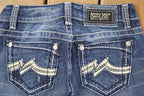 Vintage Deadstock Y2K Miss Me Bedazzled Low Rise Jeans Women's Size 26x31