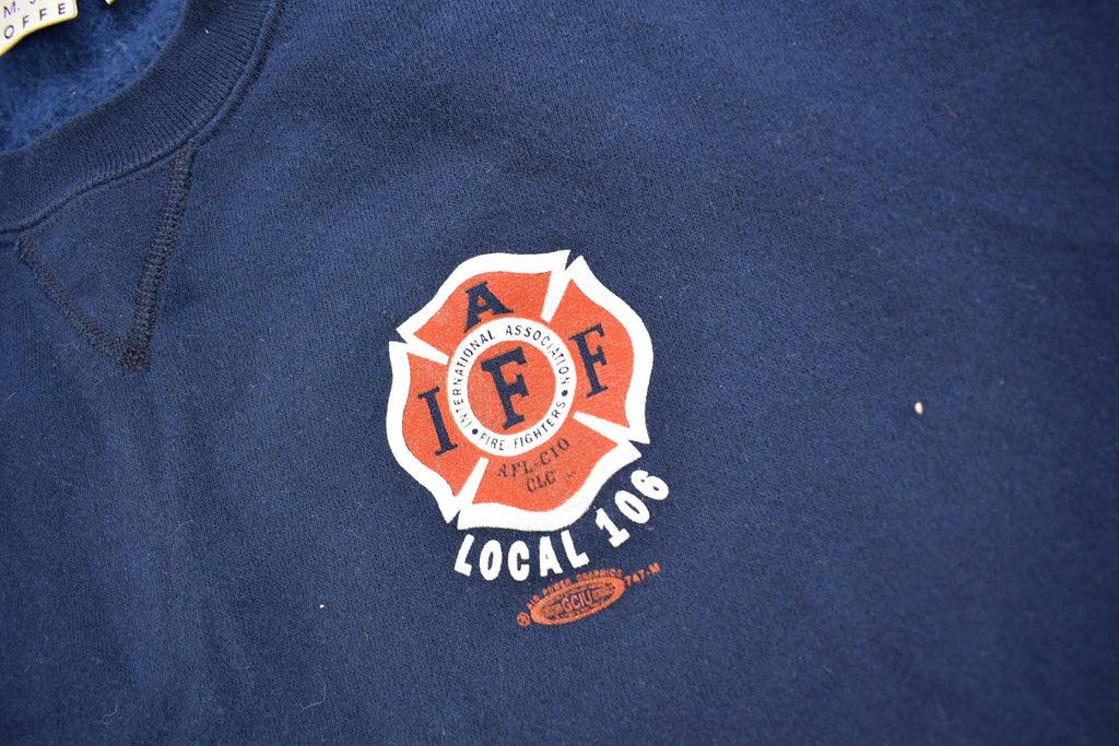 Vintage 1990s Bellingham Firefighters Crewneck / MJ Soffe / Crest Logo / Firefighter Sweatshirt / Streetwear / Made In USA