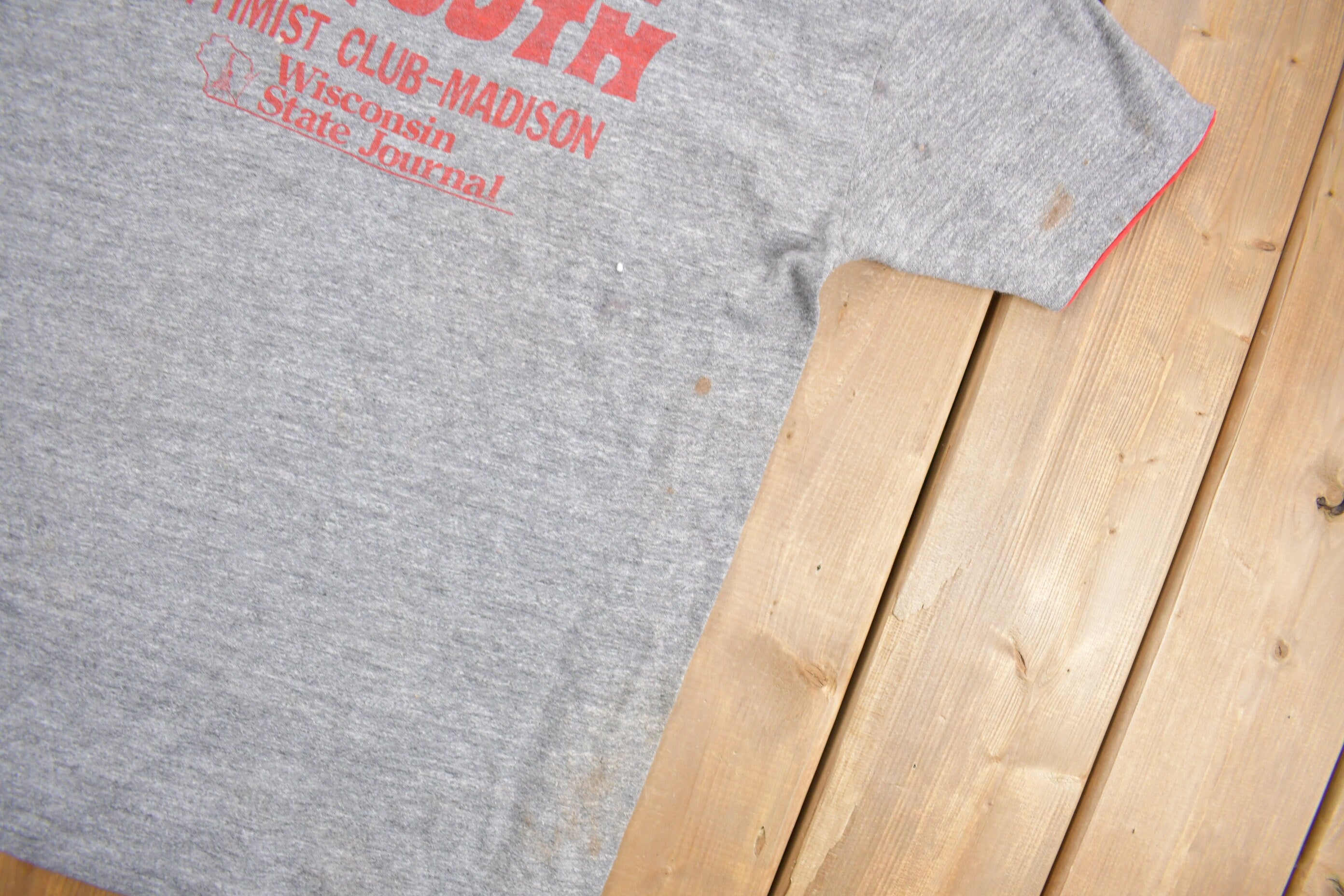 Vintage 1984 Optimist Run Layered T Shirt