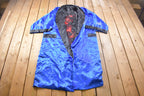 Vintage 1990s Japanese Dragon Embroidered Kimono Robe
