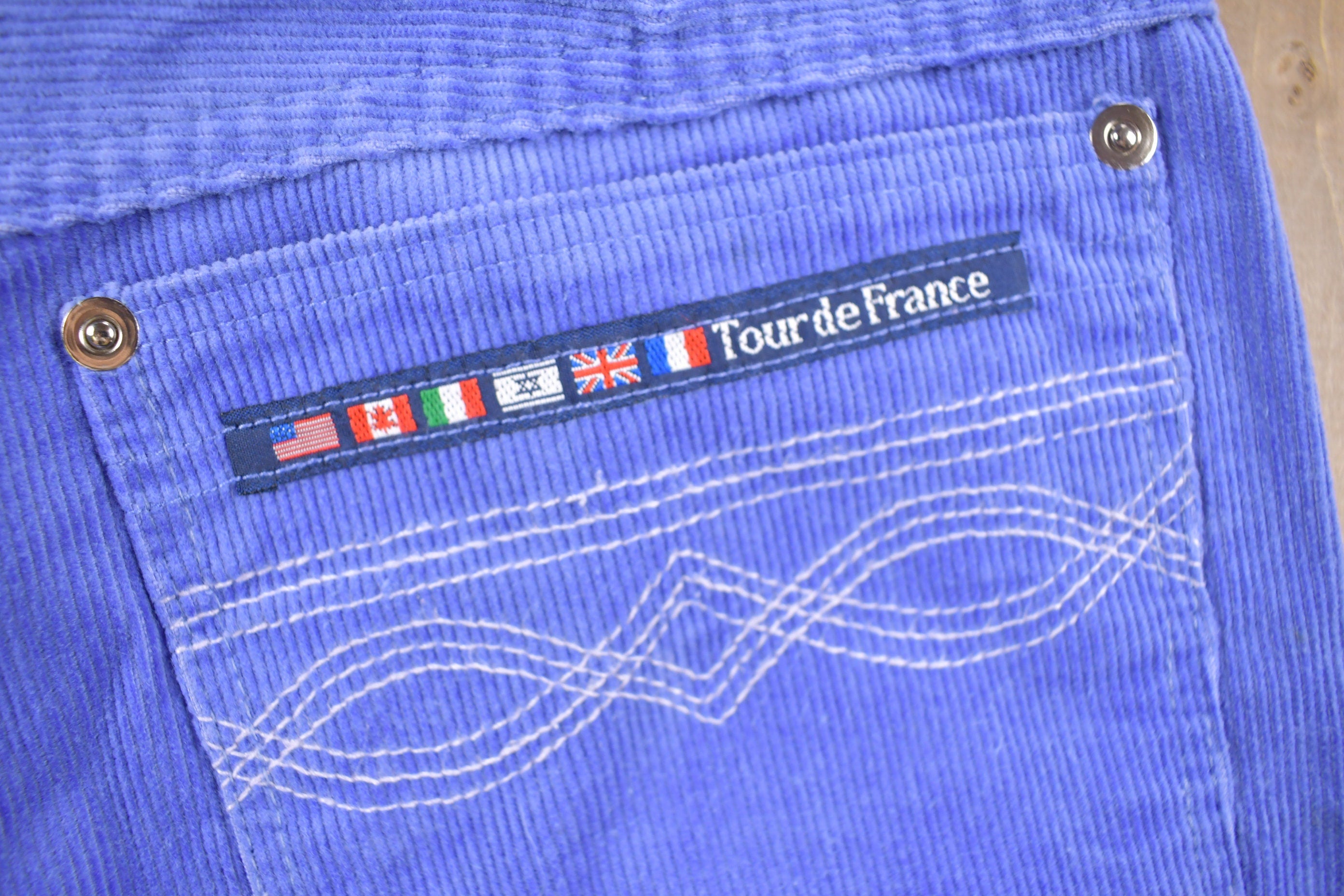 Vintage 1990's Tour de France Corduroy Size 30 x 31  American Vintage  Streetwear Fashion  Vintage Pants  Cycling  Biking