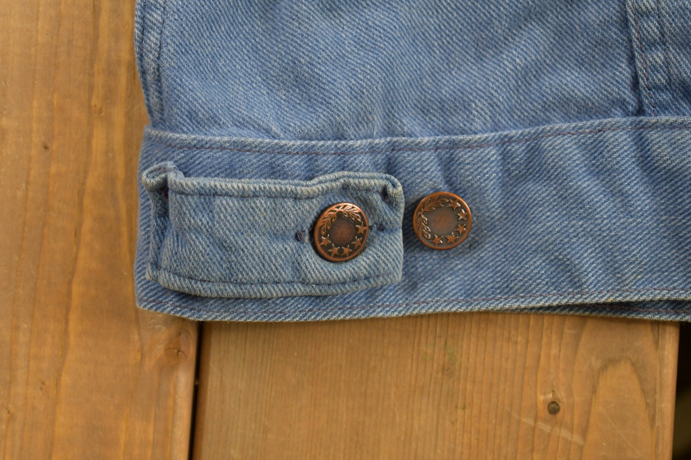 Vintage 1960s Denim Native American Themed Jacket /