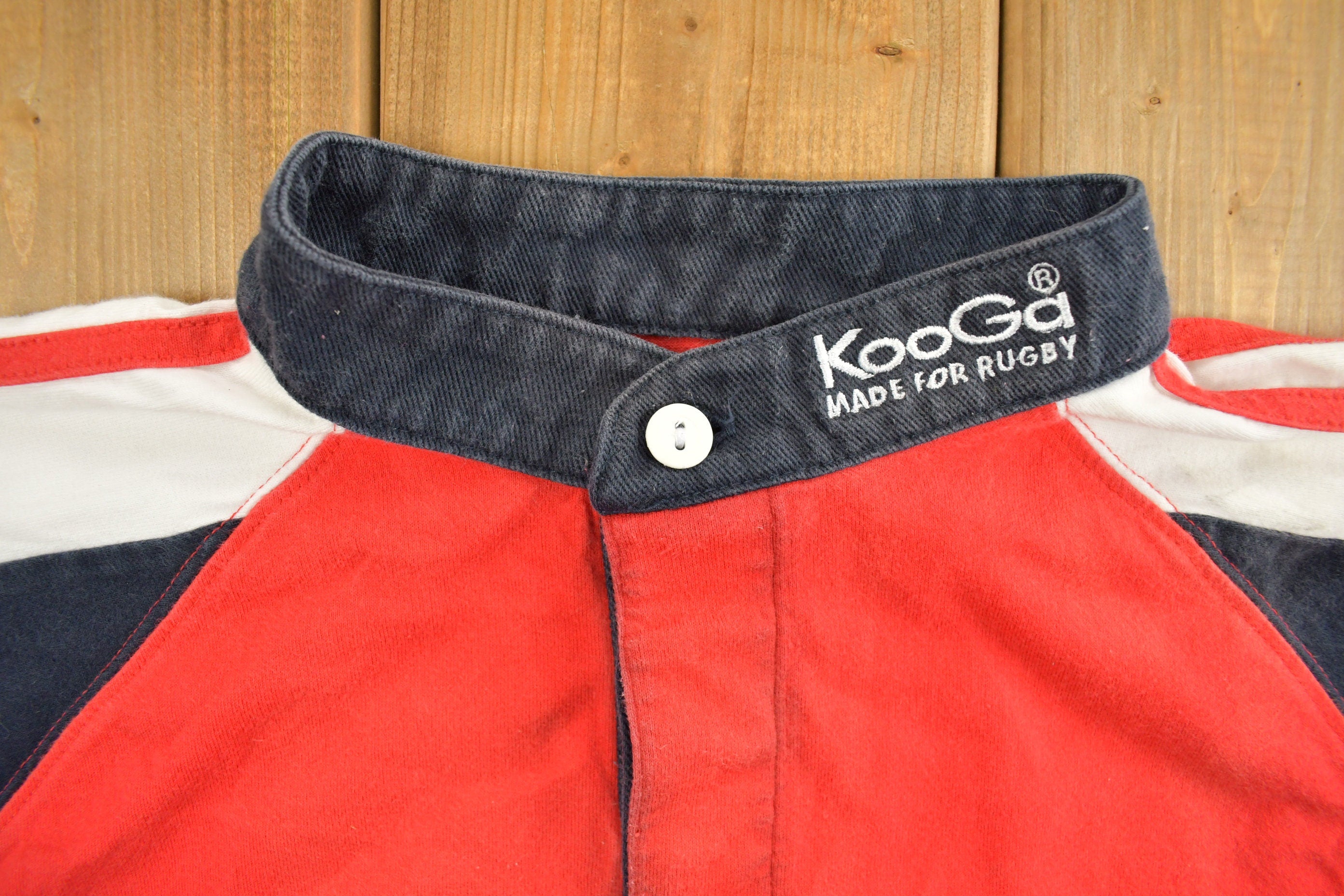 Vintage 1990s KooGa New Zealand Rugby Tour Button Polo Shirt