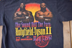 Vintage 1997 Holyfield Vs Tyson 2 MGM Grand Single Stitch Boxing Graphic T Shirt Made In USA Size XL