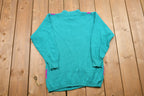 Vintage Petite Argyle Design Knitted Sweater